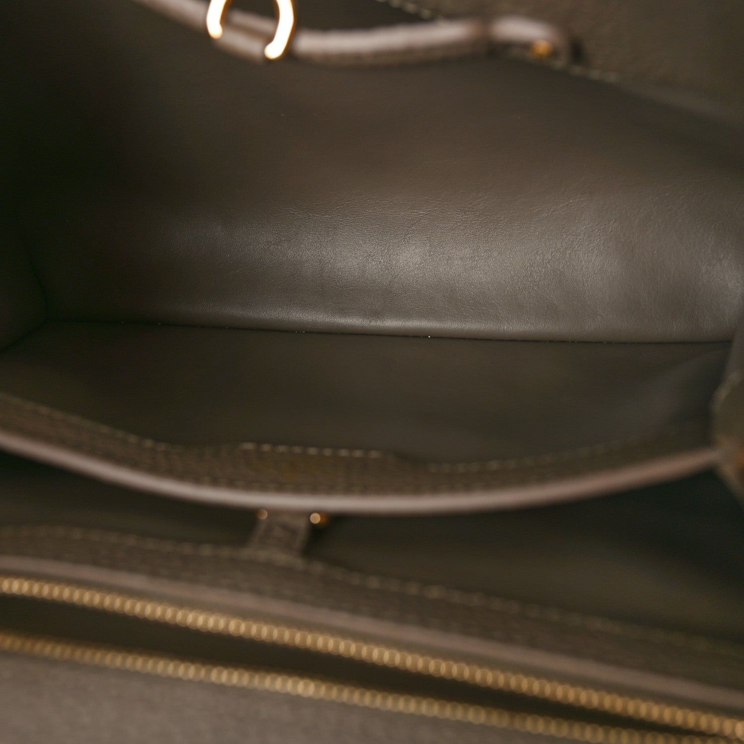 Louis Vuitton Taurillon Capucines MM Smokey Brown Green Creme Pink 5 of 8