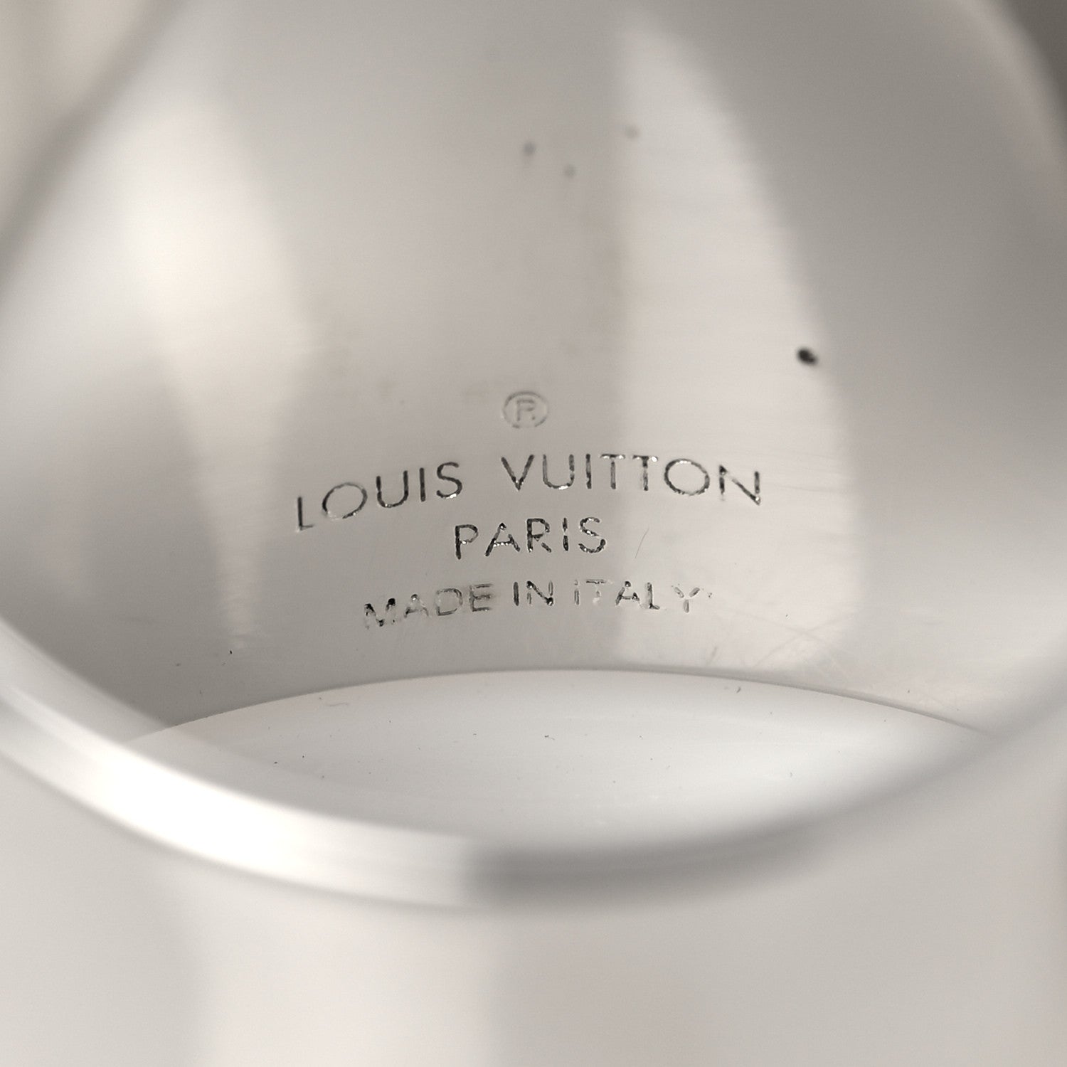 Louis Vuitton X NIGO Stainless Steel Strass Squared Double Ring L Silver 5 of 6