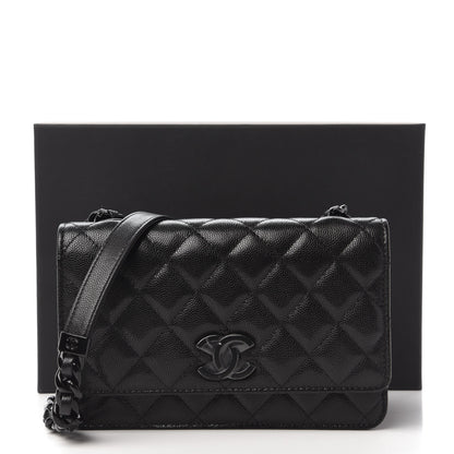 Chanel Caviar Quilted My Everything Wallet On Chain WOC Black 22 of 25