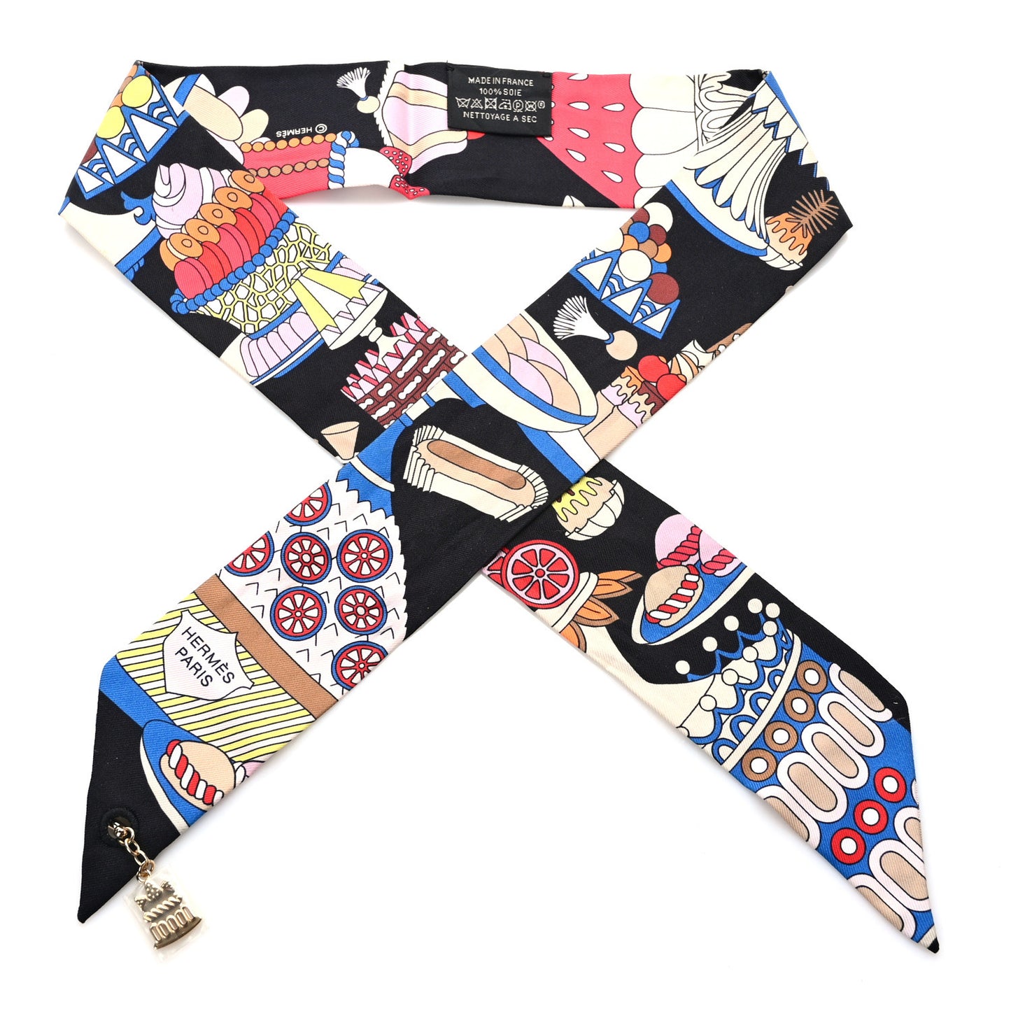 Silk La Patisserie Francaise Charms Twilly Charms Black White Bleu