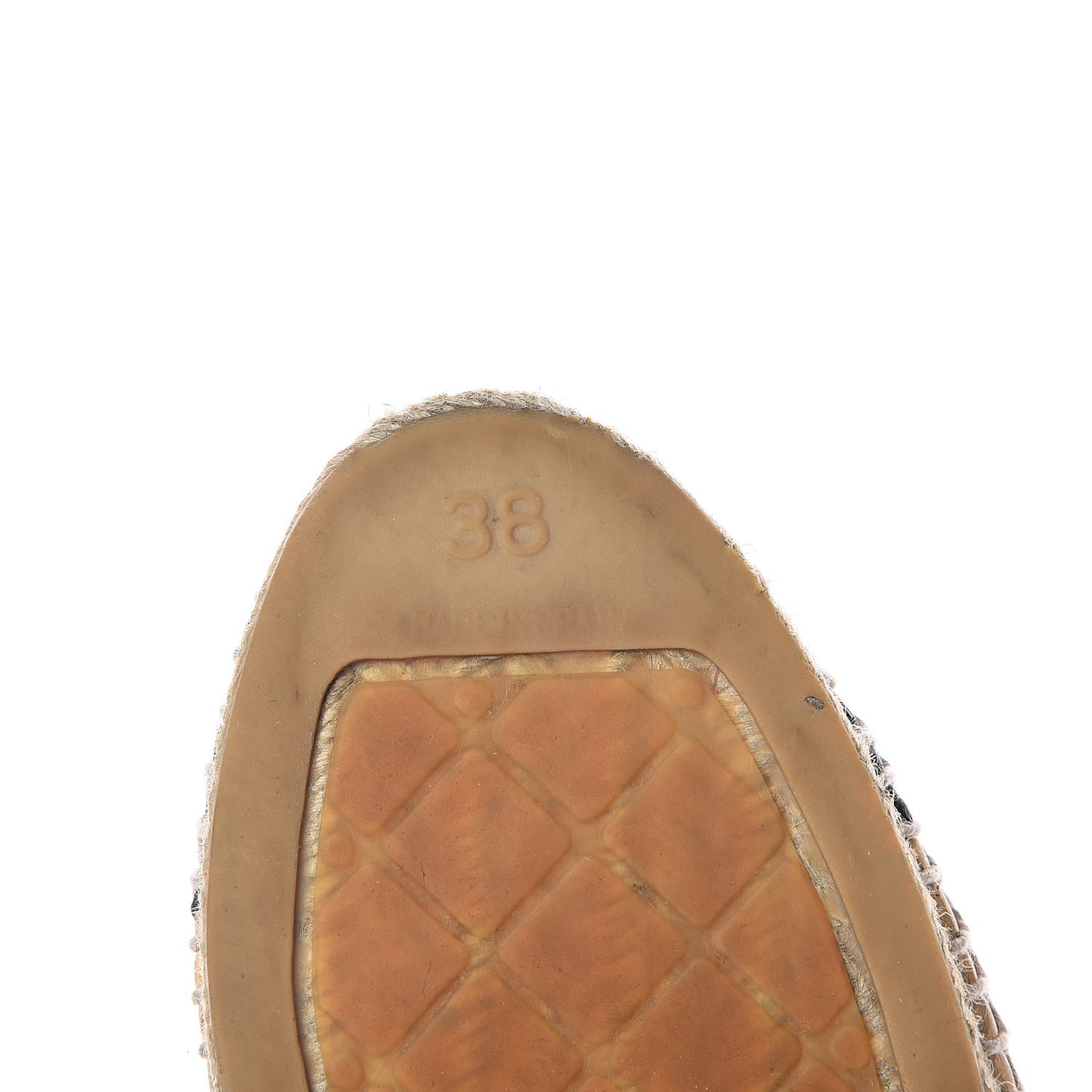 Lambskin CC Espadrilles 38 Beige Black