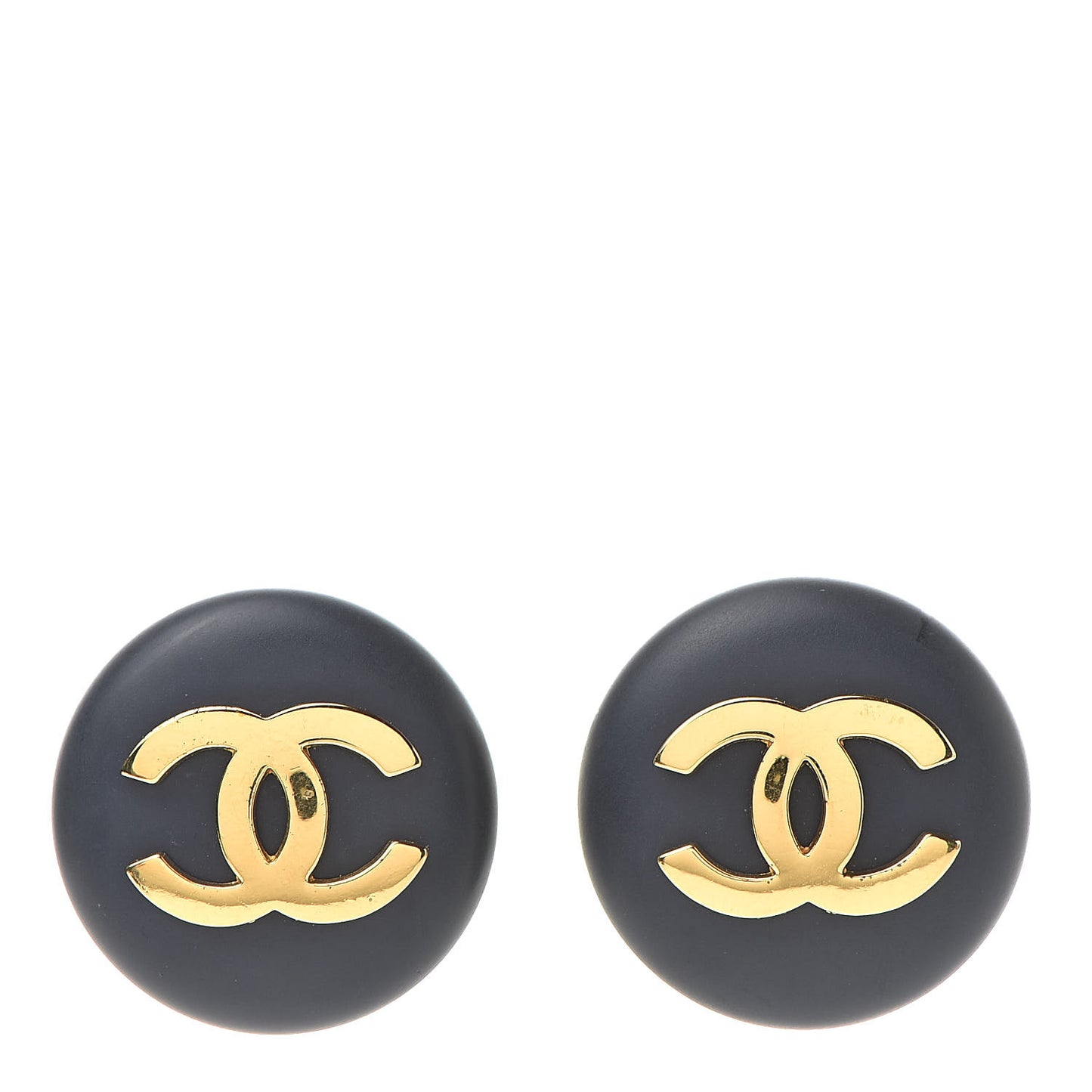CC Clip On Earrings Navy Gold