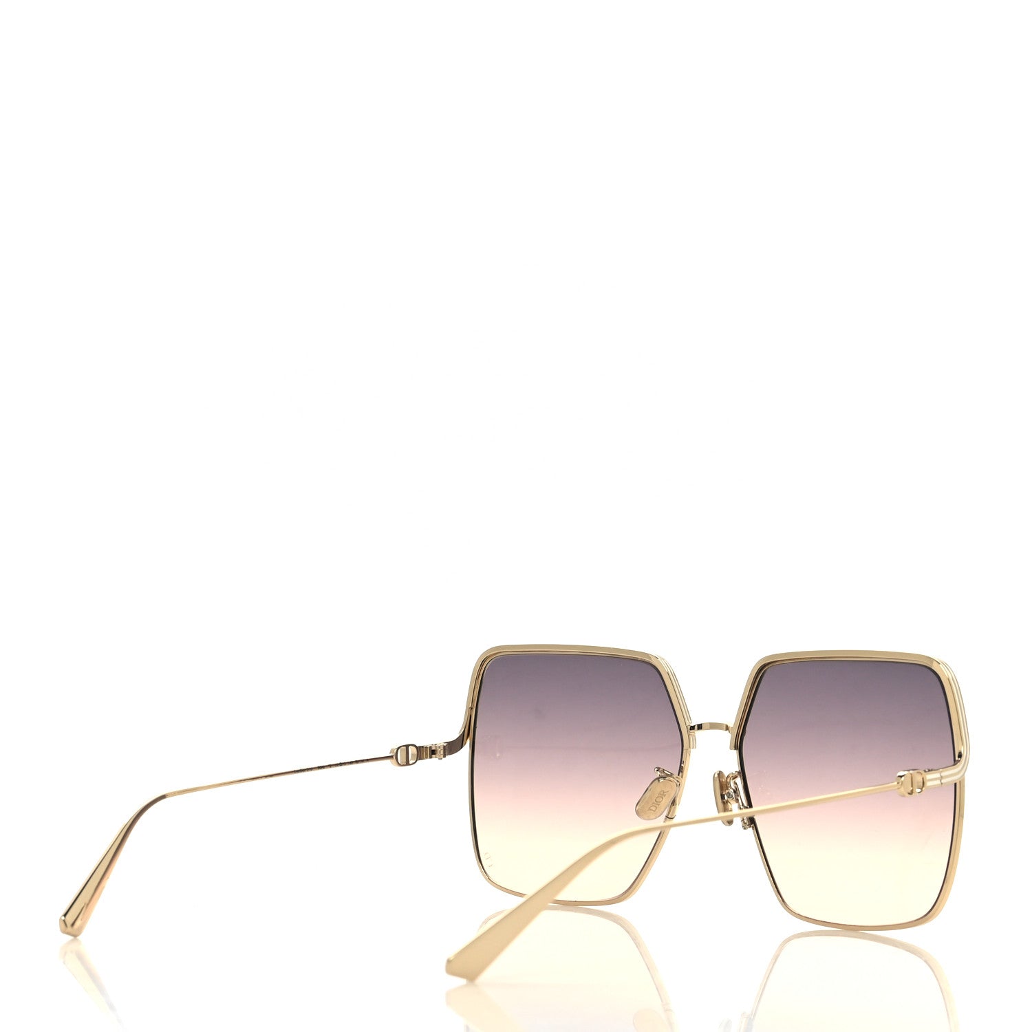 Christian Dior Metal EverDior Square Sunglasses Gold 4 of 8