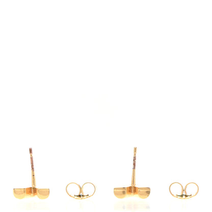 Louis Vuitton Brass Essential V Stud Earrings Gold 3 of 6