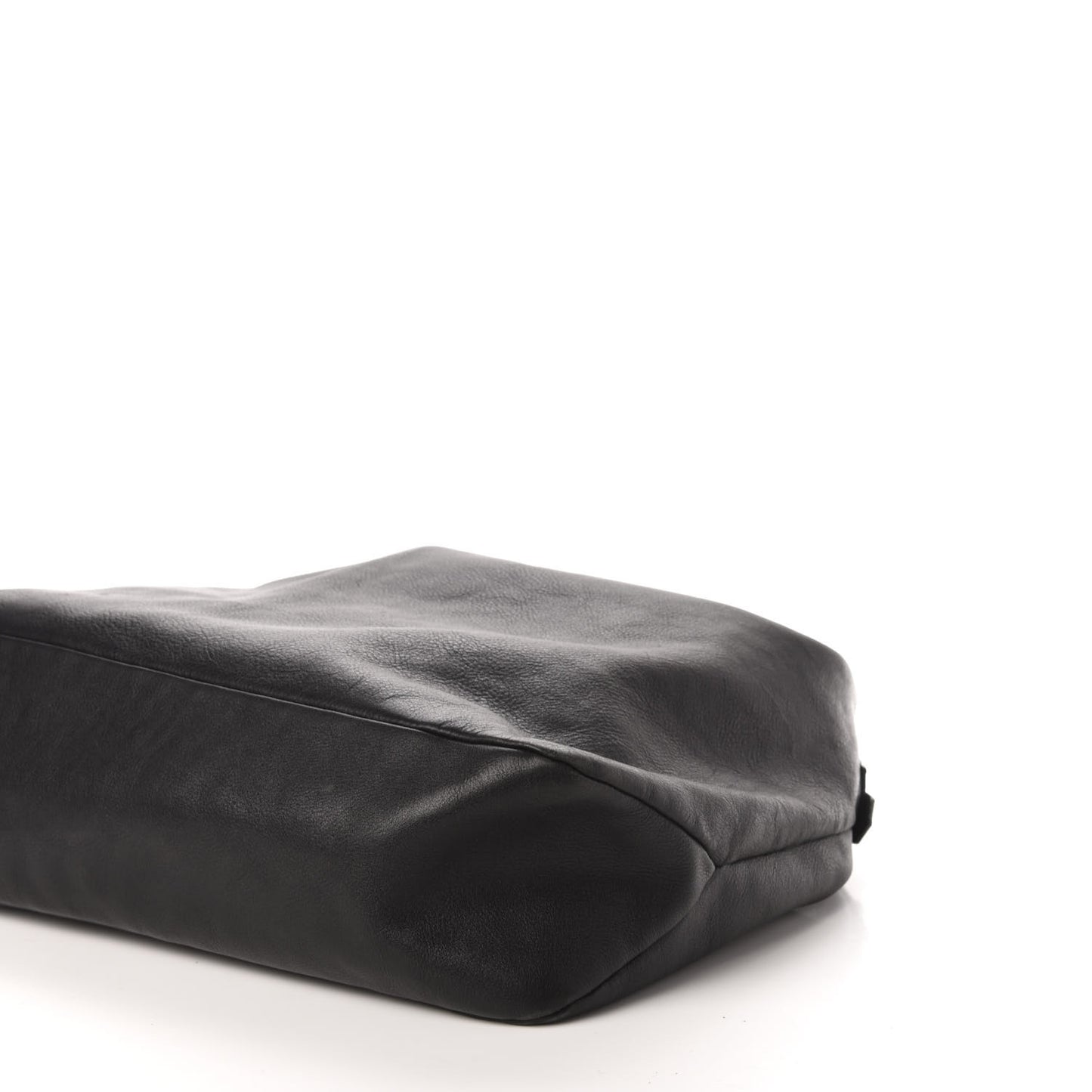 Calfskin Large Horsebit Chain Hobo Black