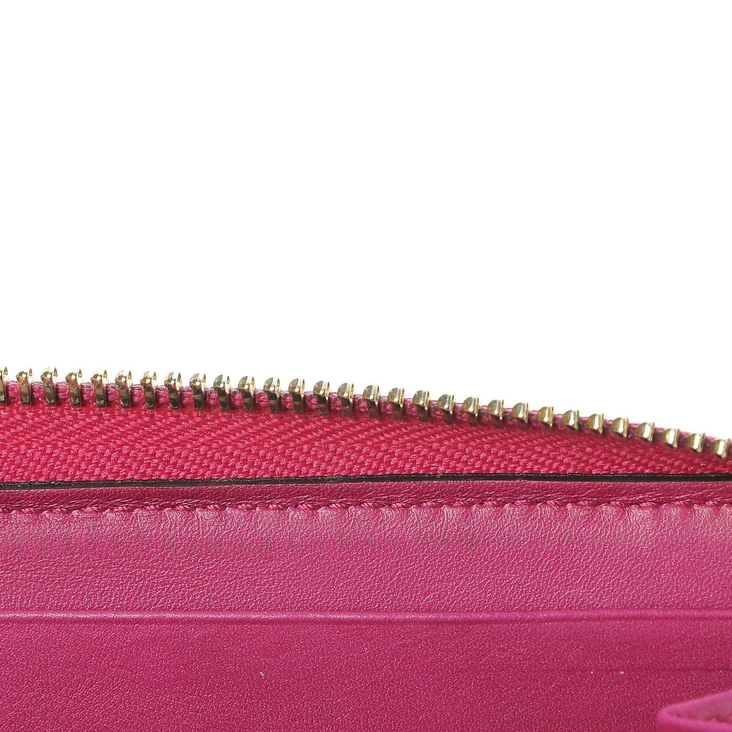 Patent Microguccissima Nice Zip Around Wallet Bright Bouganville