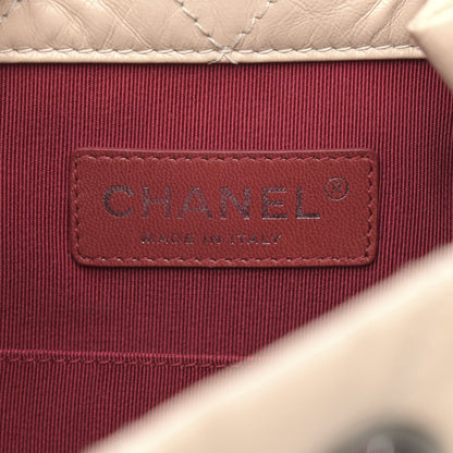 Chanel Aged Calfskin Quilted Small Gabrielle Backpack Beige Black 7 of 10