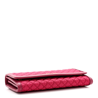 Prada Tessuto Nylon Quilted Continental Flap Wallet Ibisco 5 of 7