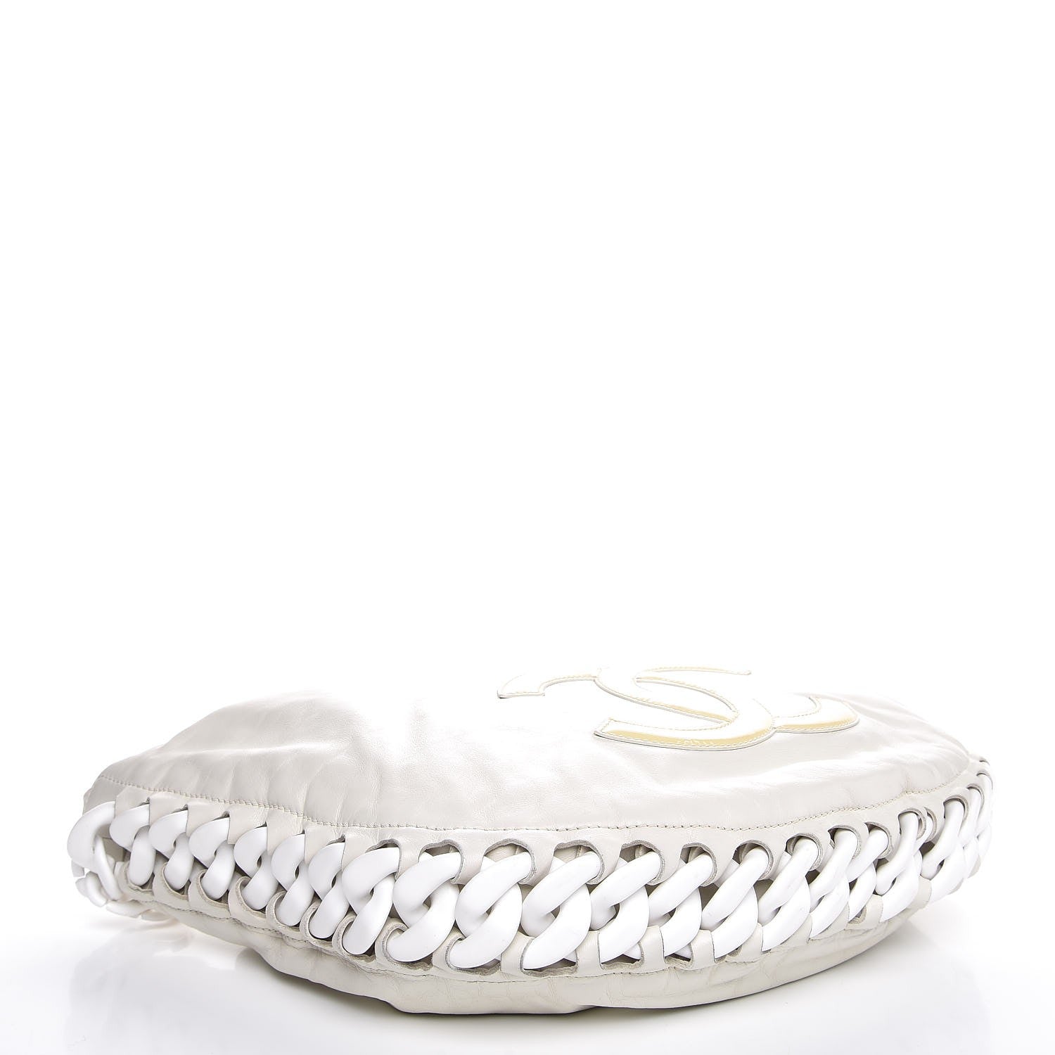 Chanel Calfskin Modern Chain Rhodoid Hobo White 4 of 9