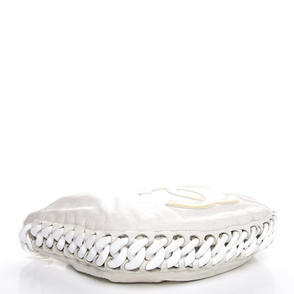 Chanel Calfskin Modern Chain Rhodoid Hobo White 4 of 9