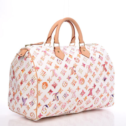 Louis Vuitton Watercolor Aquarelle Speedy 35 White 3 of 7