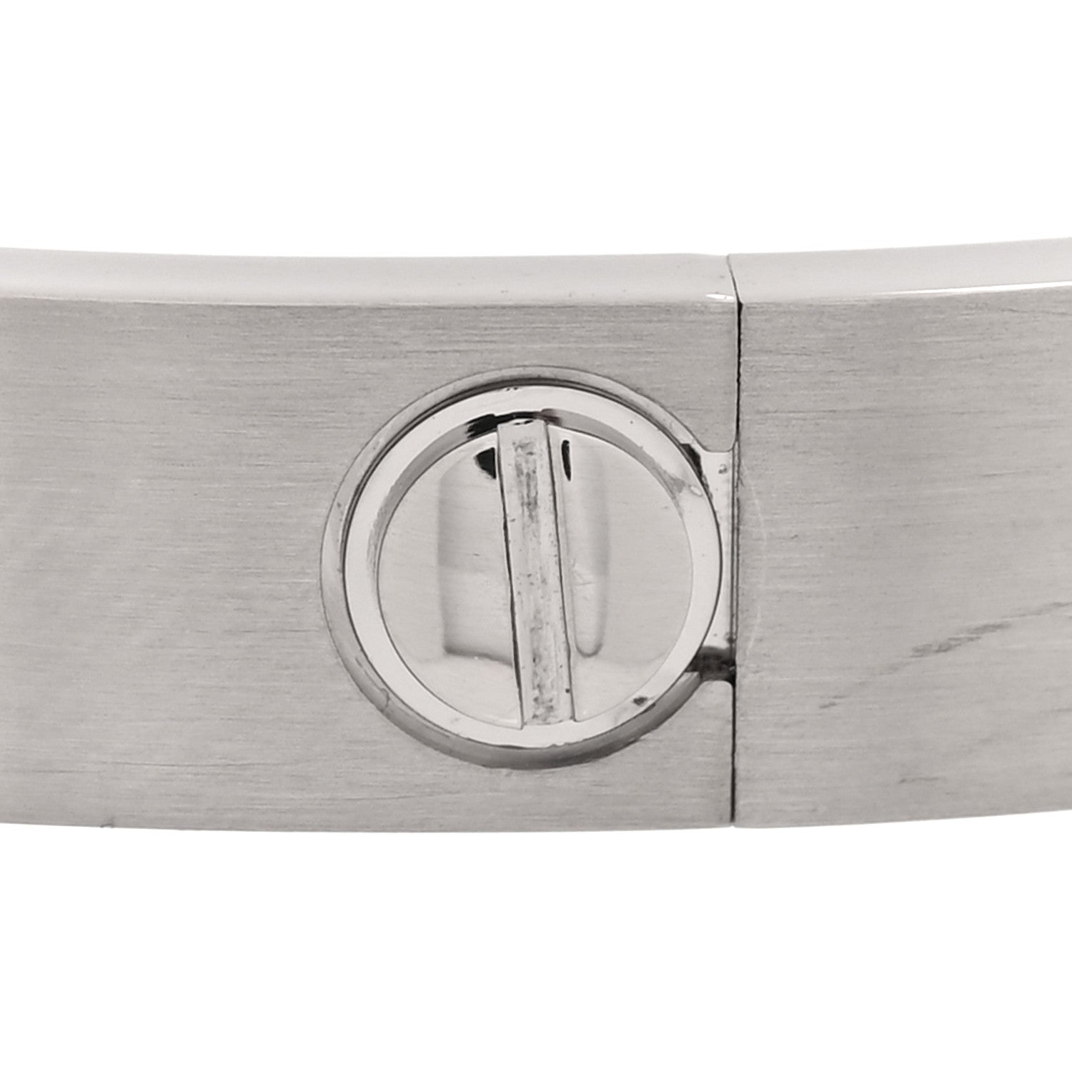 Cartier 18K White Gold Brushed Finish LOVE Bracelet 20 6 of 8