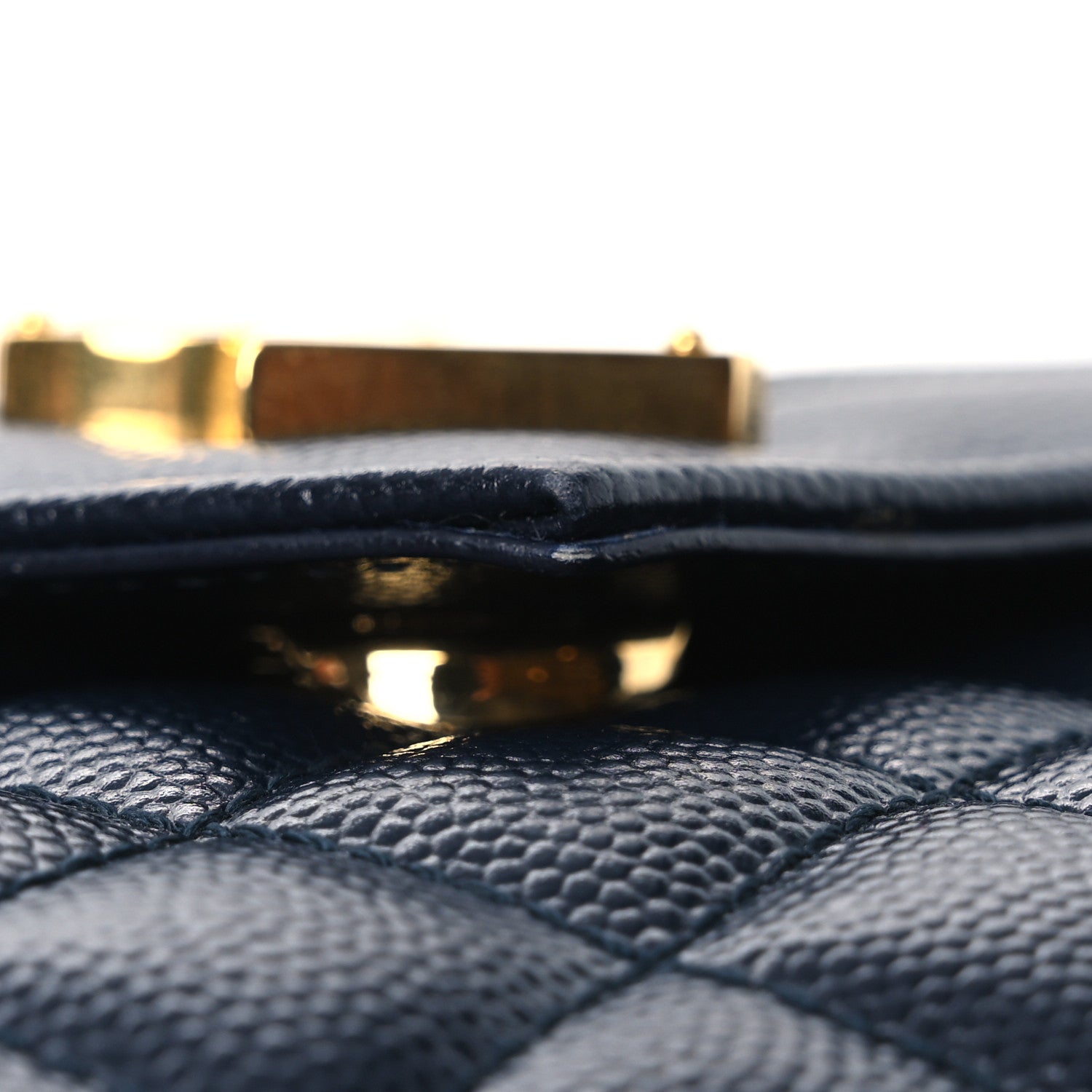 Saint Laurent Grain De Poudre Textured Mixed Matelasse Triquilt Medium Monogram Satchel Deep Marine 12 of 14