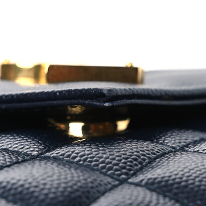 Saint Laurent Grain De Poudre Textured Mixed Matelasse Triquilt Medium Monogram Satchel Deep Marine 12 of 14