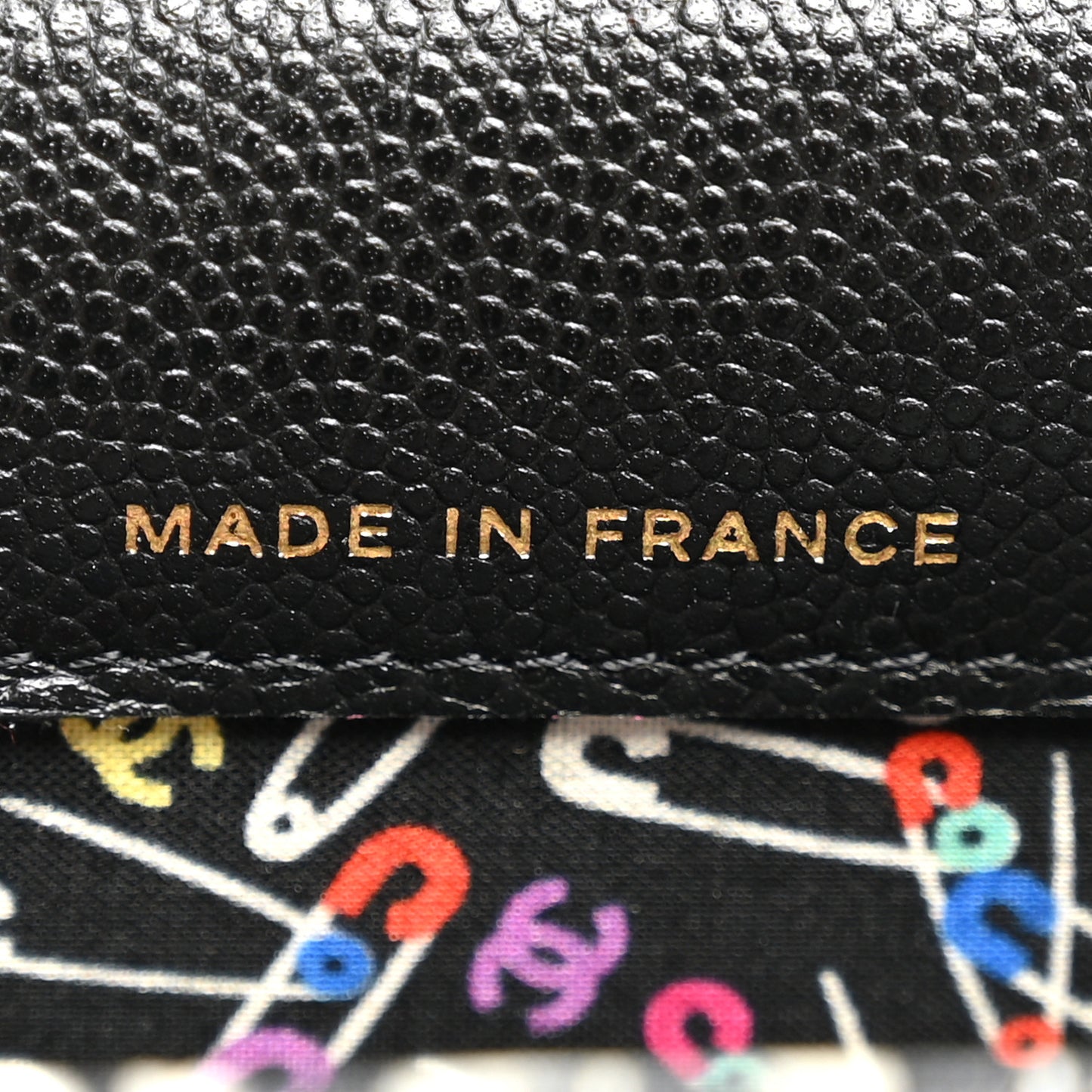 Caviar Quilted Textured CC Flap Card Holder Black