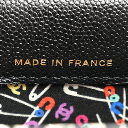 Chanel Caviar Quilted Textured CC Flap Card Holder Black 7 of 9