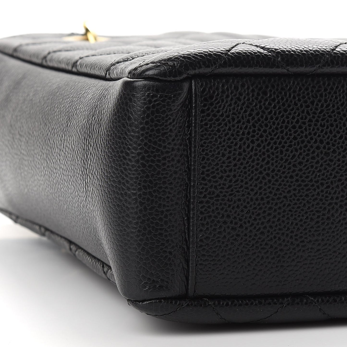 Caviar Quilted Petit Shopping Tote PST Black