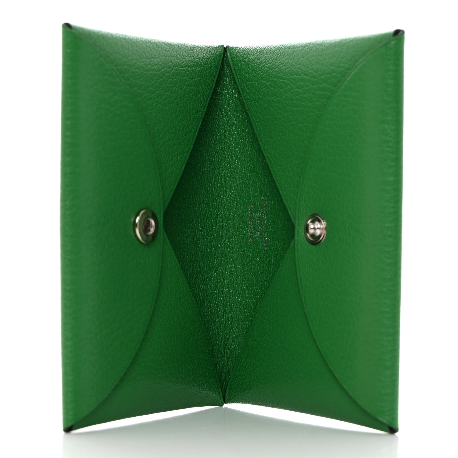 Hermes Chevre Mysore Calvi Card Case Vert Vertigo 5 of 8