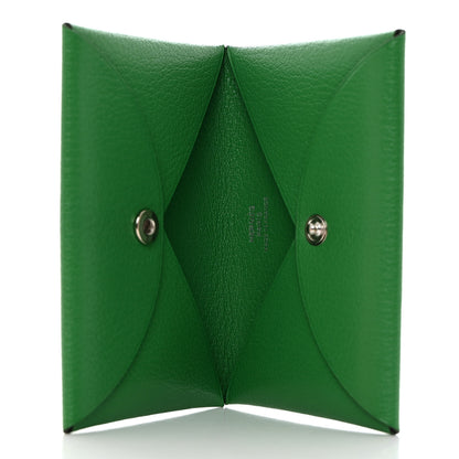 Hermes Chevre Mysore Calvi Card Case Vert Vertigo 5 of 8