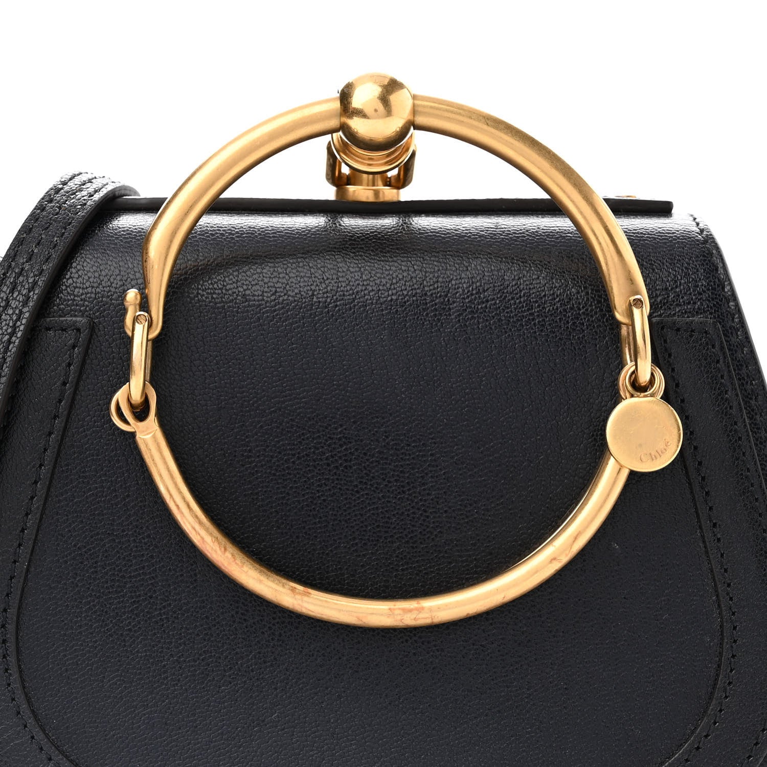 Chloe Calfskin Small Nile Bracelet Bag Black 8 of 13
