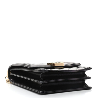 Chanel Iridescent Calfskin Quilted North South Boy Flap Black 4 of 9