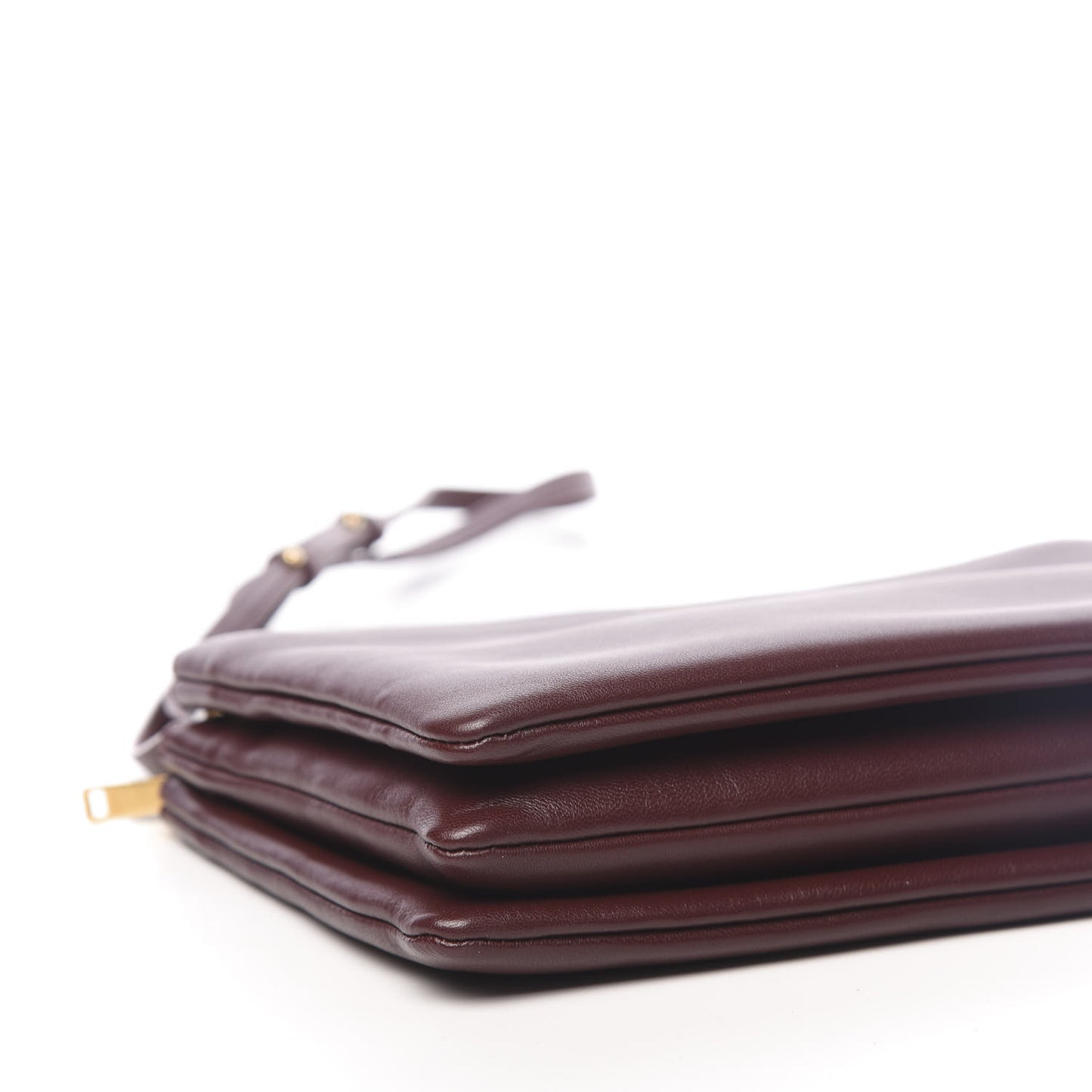 Lambskin Large Trio Crossbody Bag Burgundy