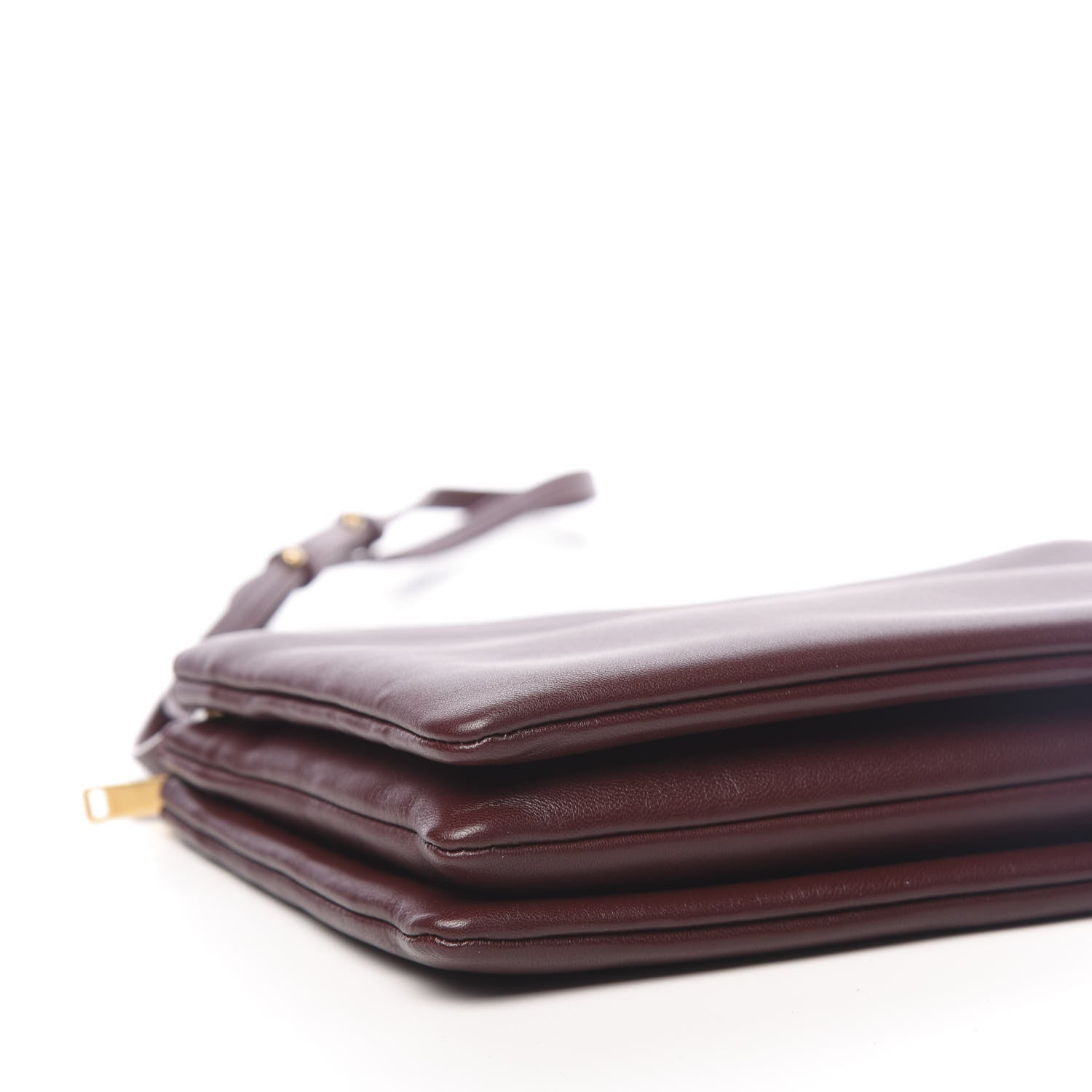 Celine Lambskin Large Trio Crossbody Bag Burgundy 11 of 13
