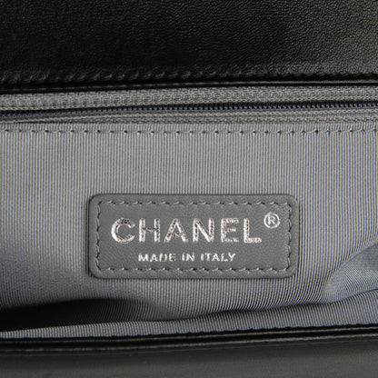 Chanel Lambskin Quilted Large Boy Flap Black 7 of 9