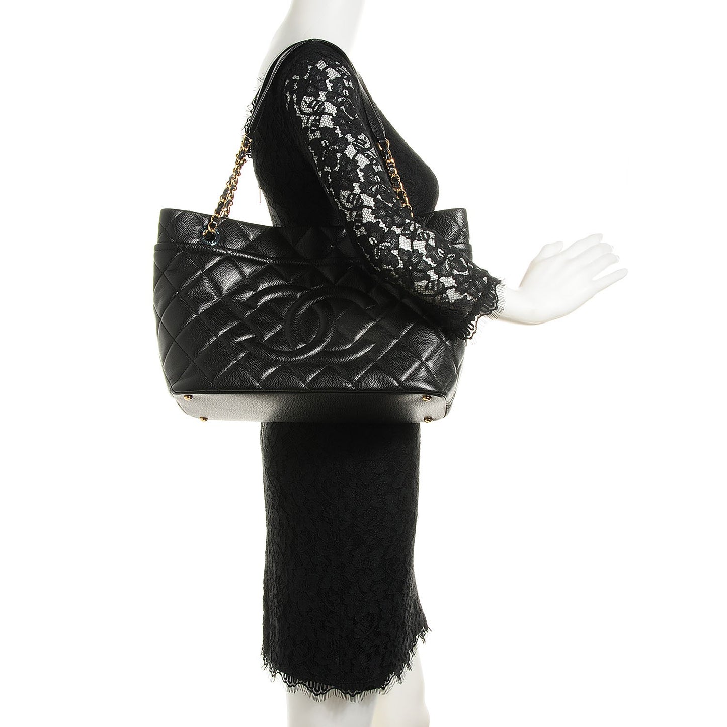 Caviar Timeless CC Soft Tote Black