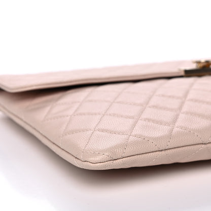 Chanel Caviar Quilted Large Golden Class Pouch Light Pink 9 of 11