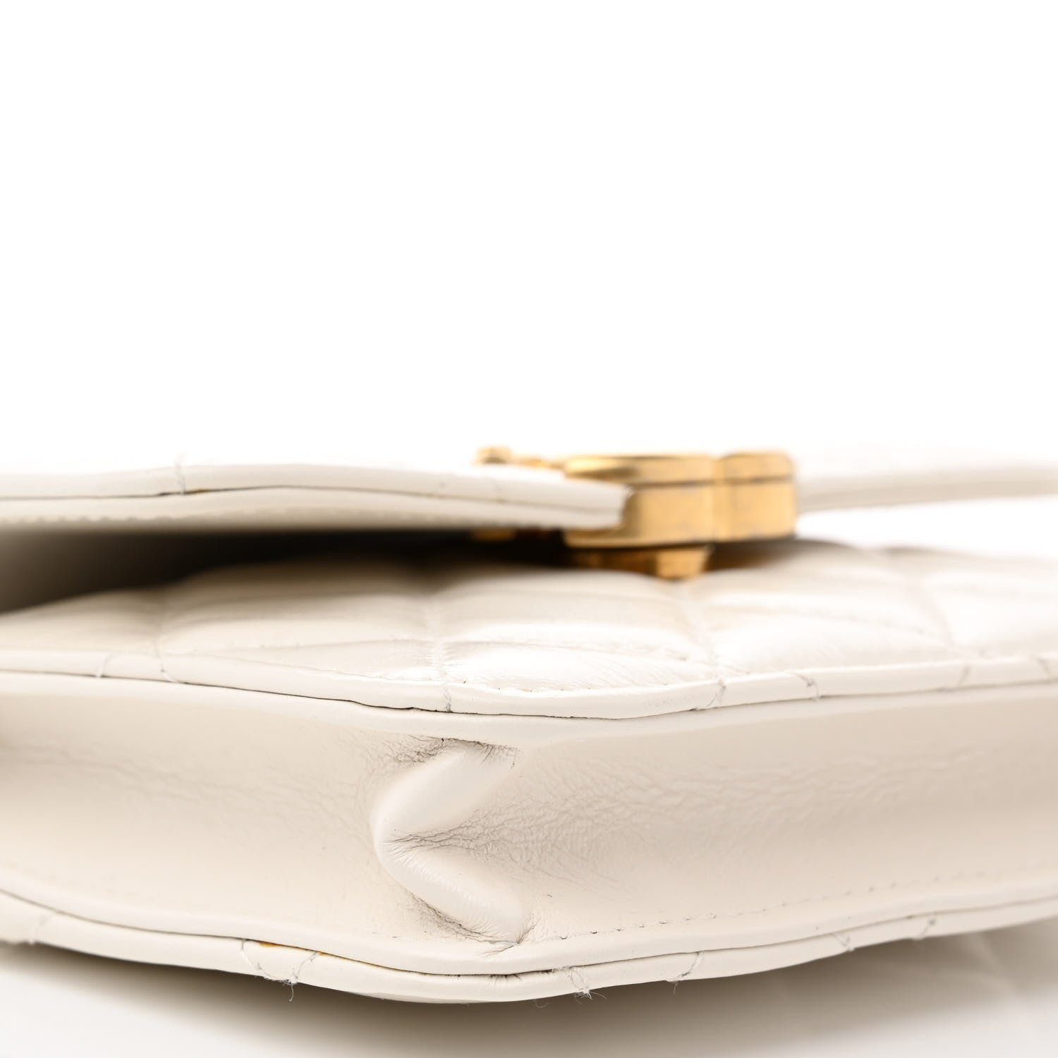 Chanel Calfskin Quilted Perfect Fit Coin Purse With Chain White 10 of 11