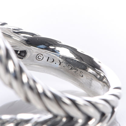 David Yurman Sterling Silver Diamond Black Orchid 14mm Albion Ring 49 5 5 of 5
