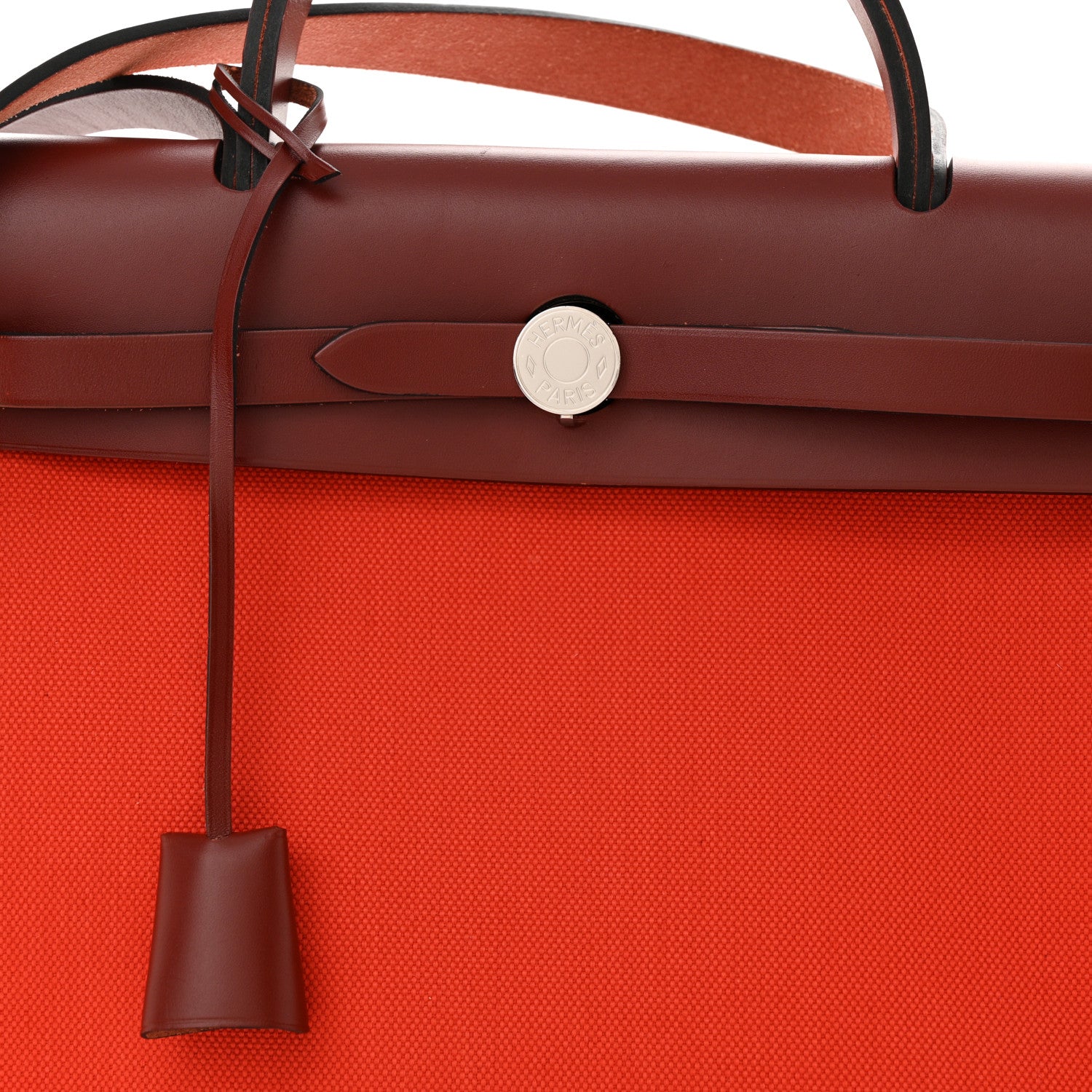 Hermes Vache Hunter Toile Herbag Zip 31 Capucine 8 of 10