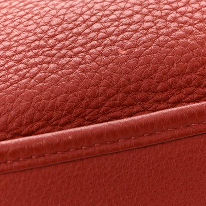 Hermes Taurillon Clemence EVELYNE III GM Rouge Venetian 12 of 12