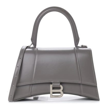 Balenciaga Shiny Box Calfskin Small Hourglass Top Handle Bag Dark Grey 1 of 15
