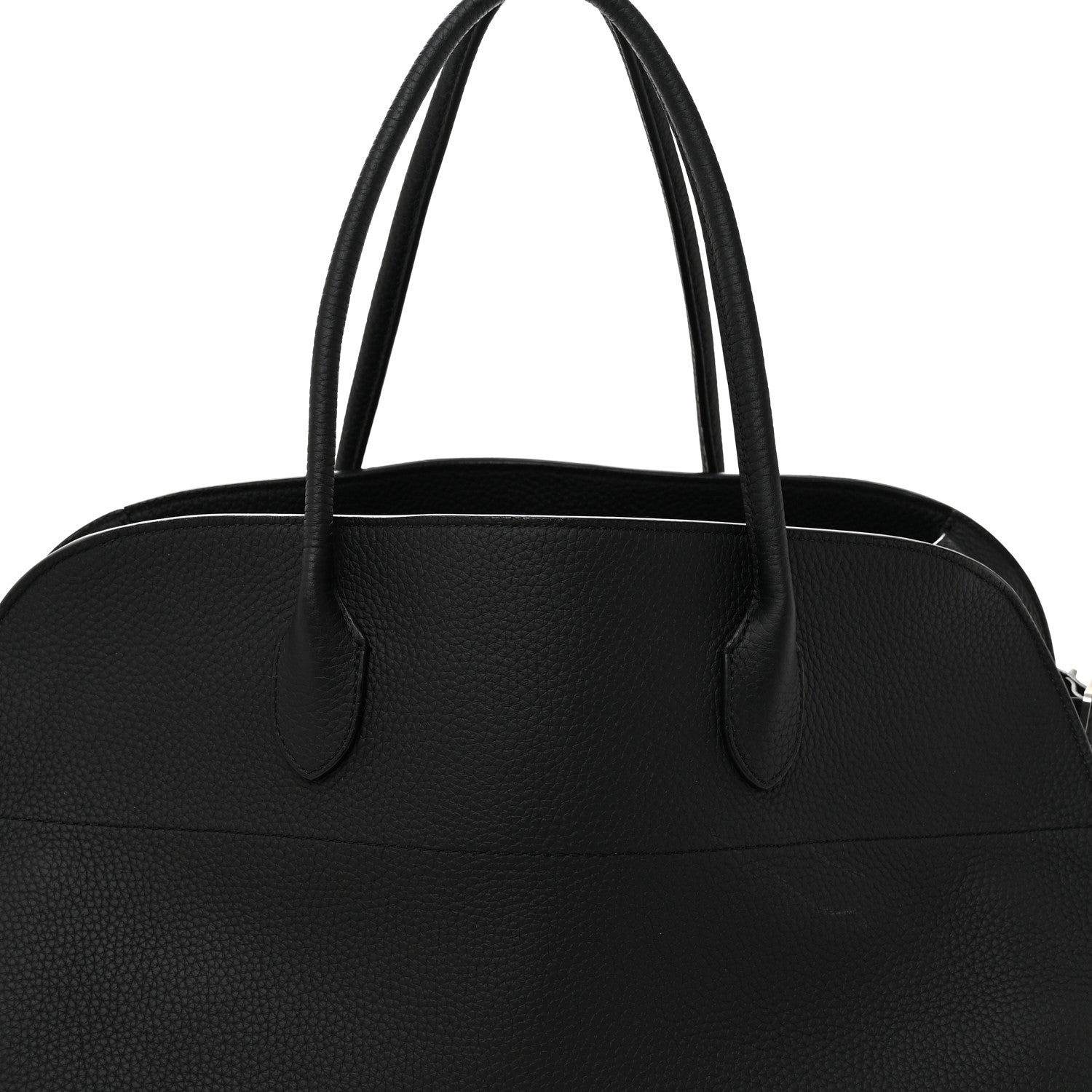The Row Matte Grained Calfskin EW Margaux Black 7 of 9