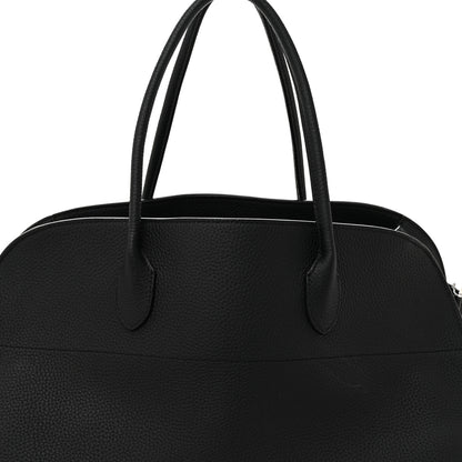 The Row Matte Grained Calfskin EW Margaux Black 7 of 9