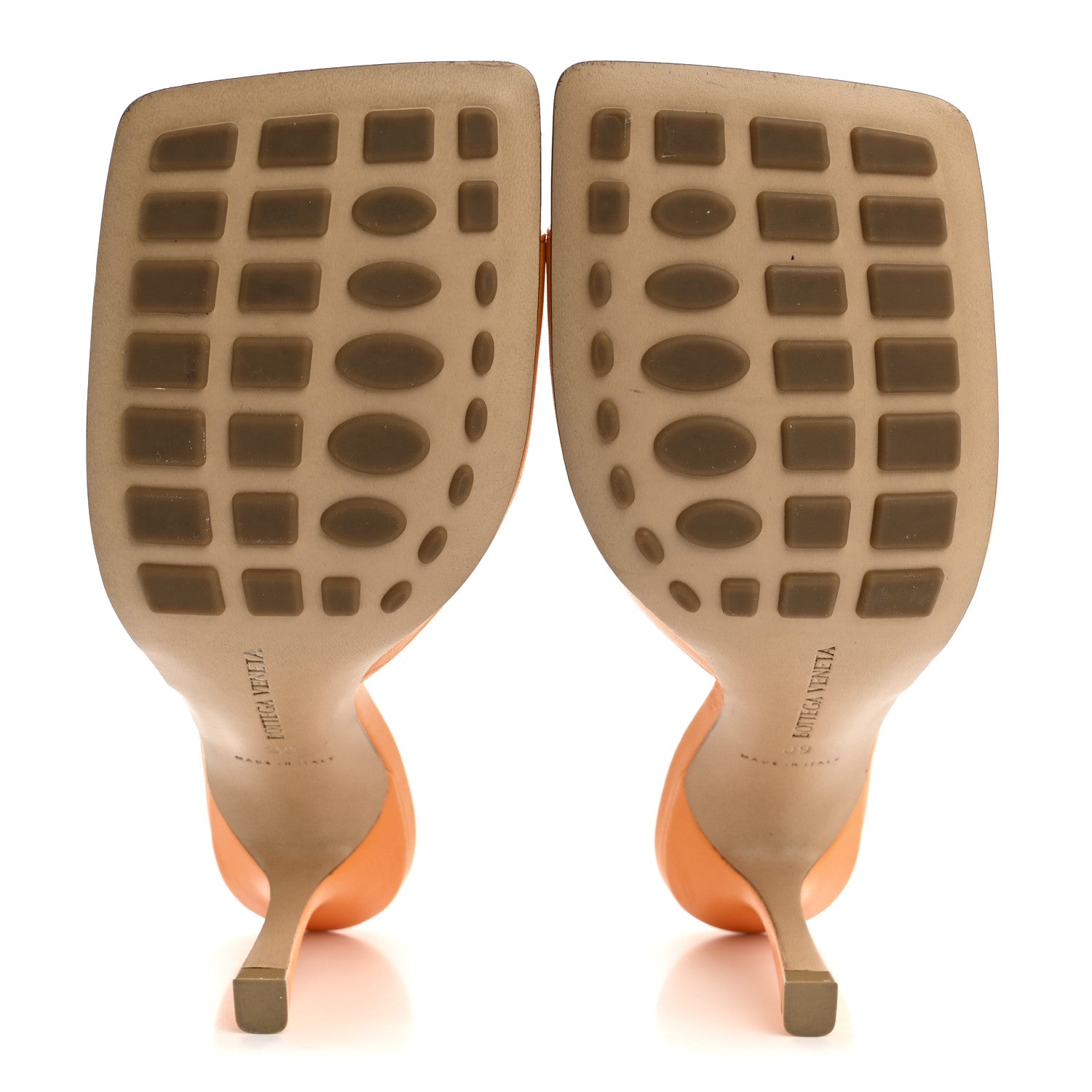 Bottega Veneta Lambskin Stretch 90mm Mule Sandals 39 Tangerine 7 of 12