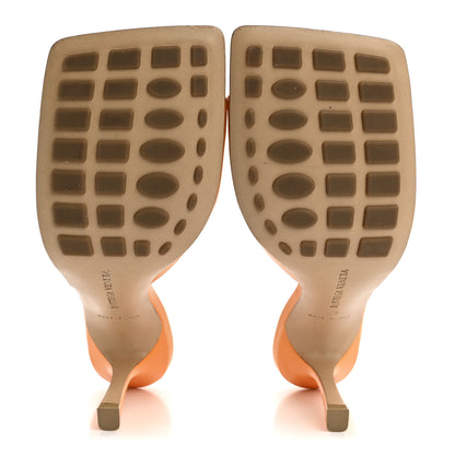 Bottega Veneta Lambskin Stretch 90mm Mule Sandals 39 Tangerine 7 of 12