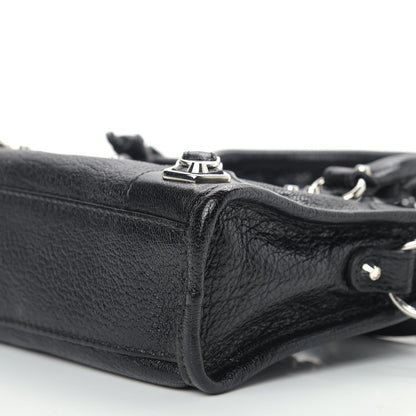 Balenciaga Chevre Silver Metallic Edge Hardware Nano City Black 9 of 9