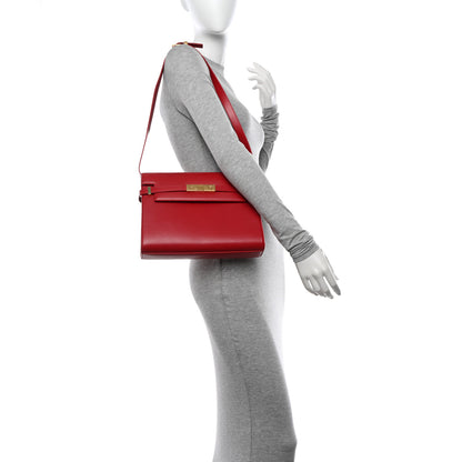 Saint Laurent Smooth Calfskin Manhattan Shoulder Bag Rouge Eros 2 of 13