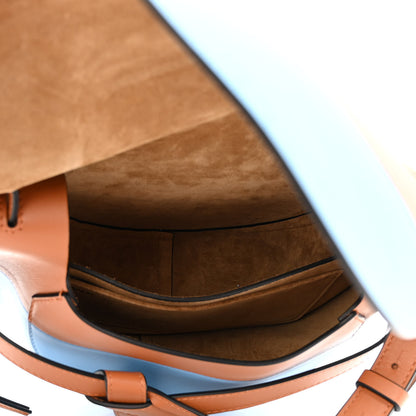 Loewe Calfskin Small Gate Crossbody Bag Tan Sky Blue 5 of 9