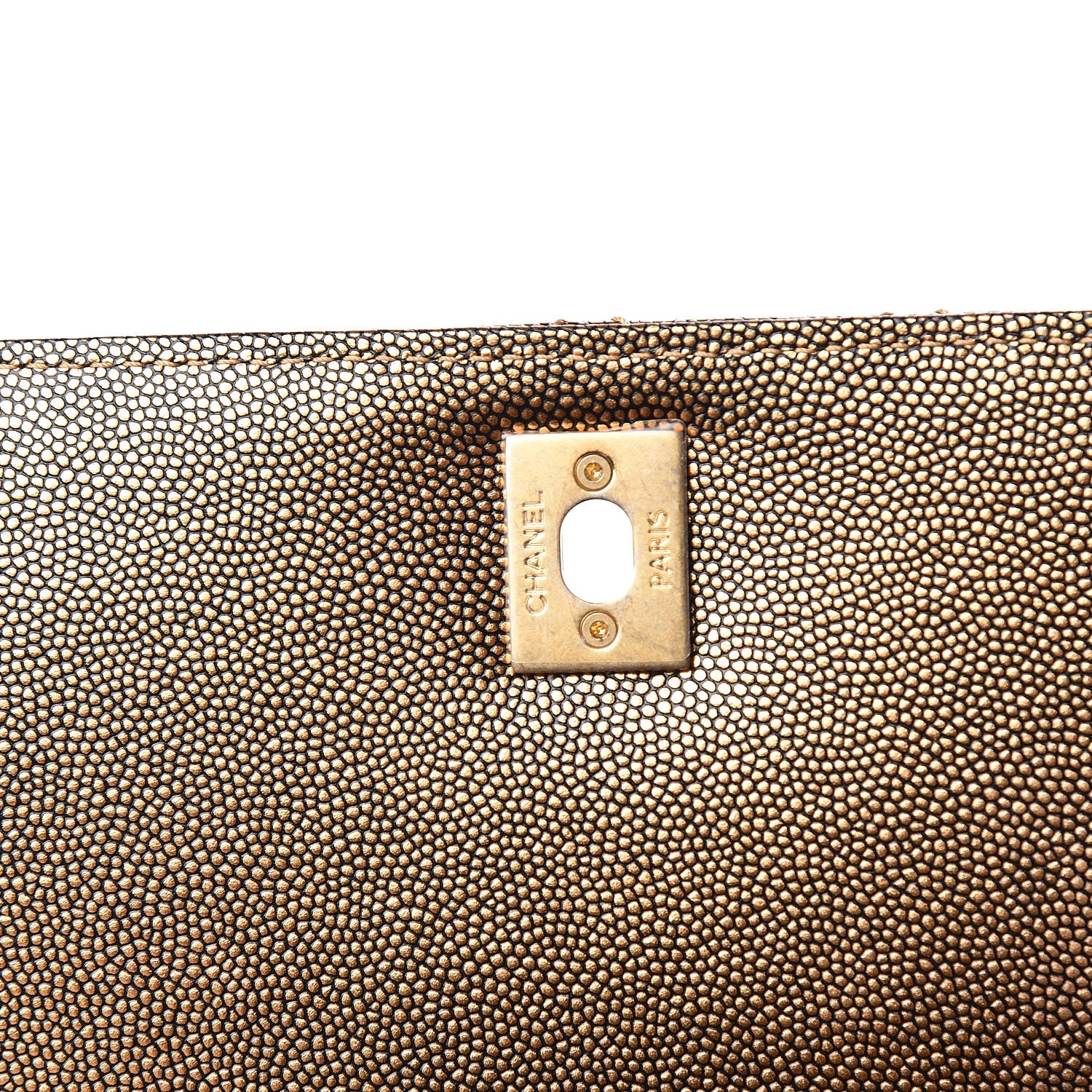 Chanel Metallic Caviar Quilted Small Coco Handle Flap Gold 13 of 14