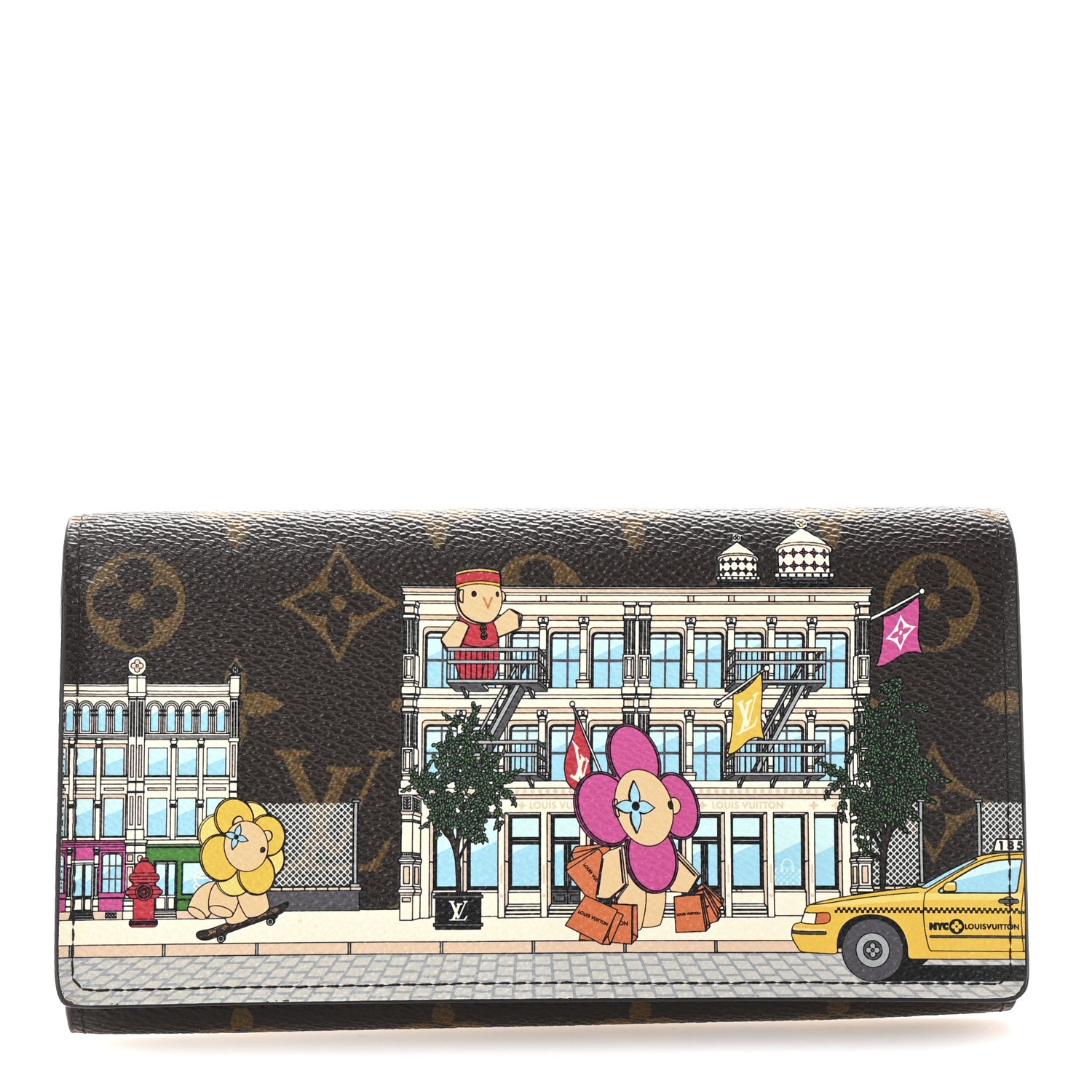 Louis Vuitton Monogram 2022 Christmas Animation Sarah Wallet Yellow 1 of 7