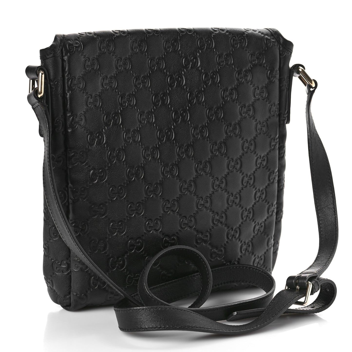 Guccissima Small Flap Messenger Bag Black