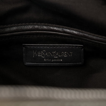 Saint Laurent Textured Patent Medium Easy Sac Taupe 7 of 13