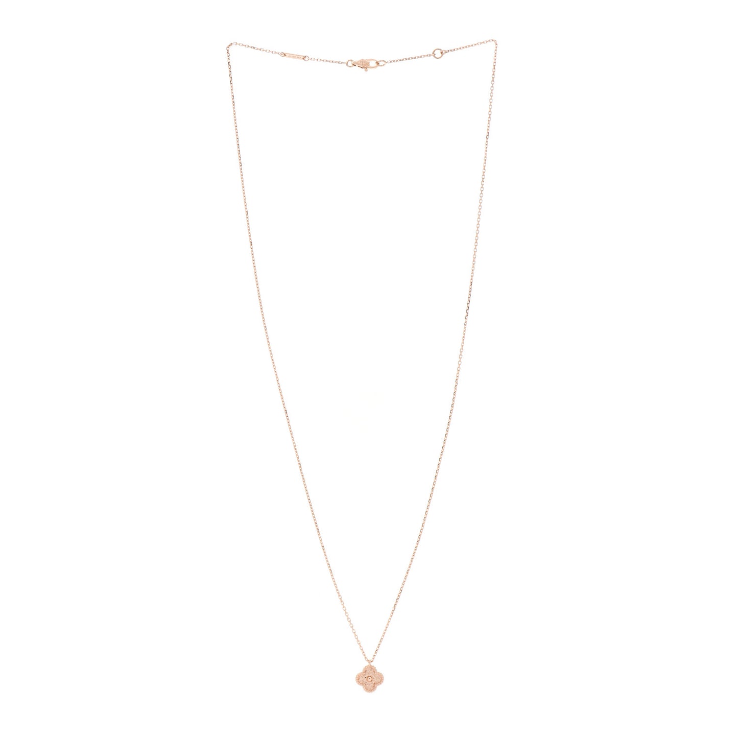 18K Rose Gold Sweet Alhambra Pendant Necklace