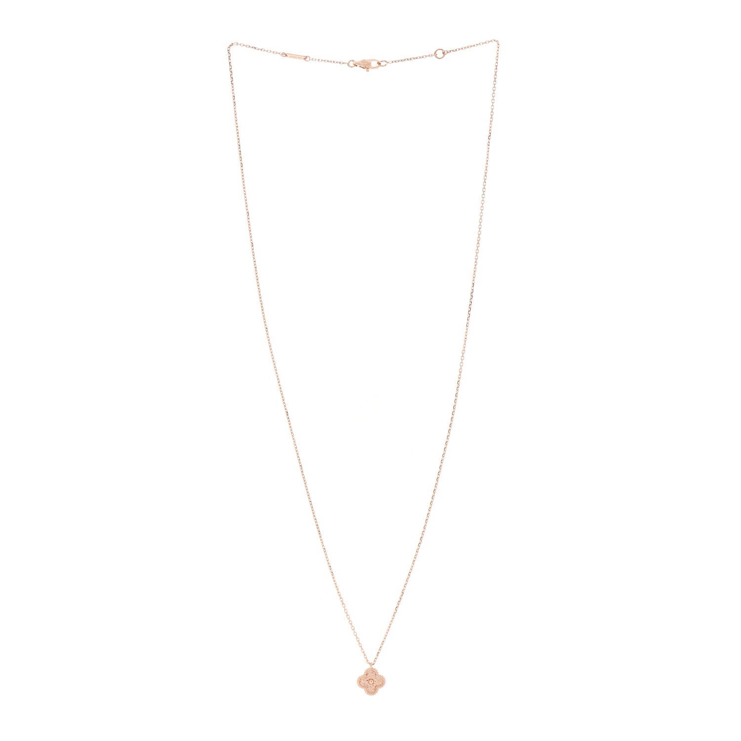 Van Cleef & Arpels 18K Rose Gold Sweet Alhambra Pendant Necklace 3 of 7