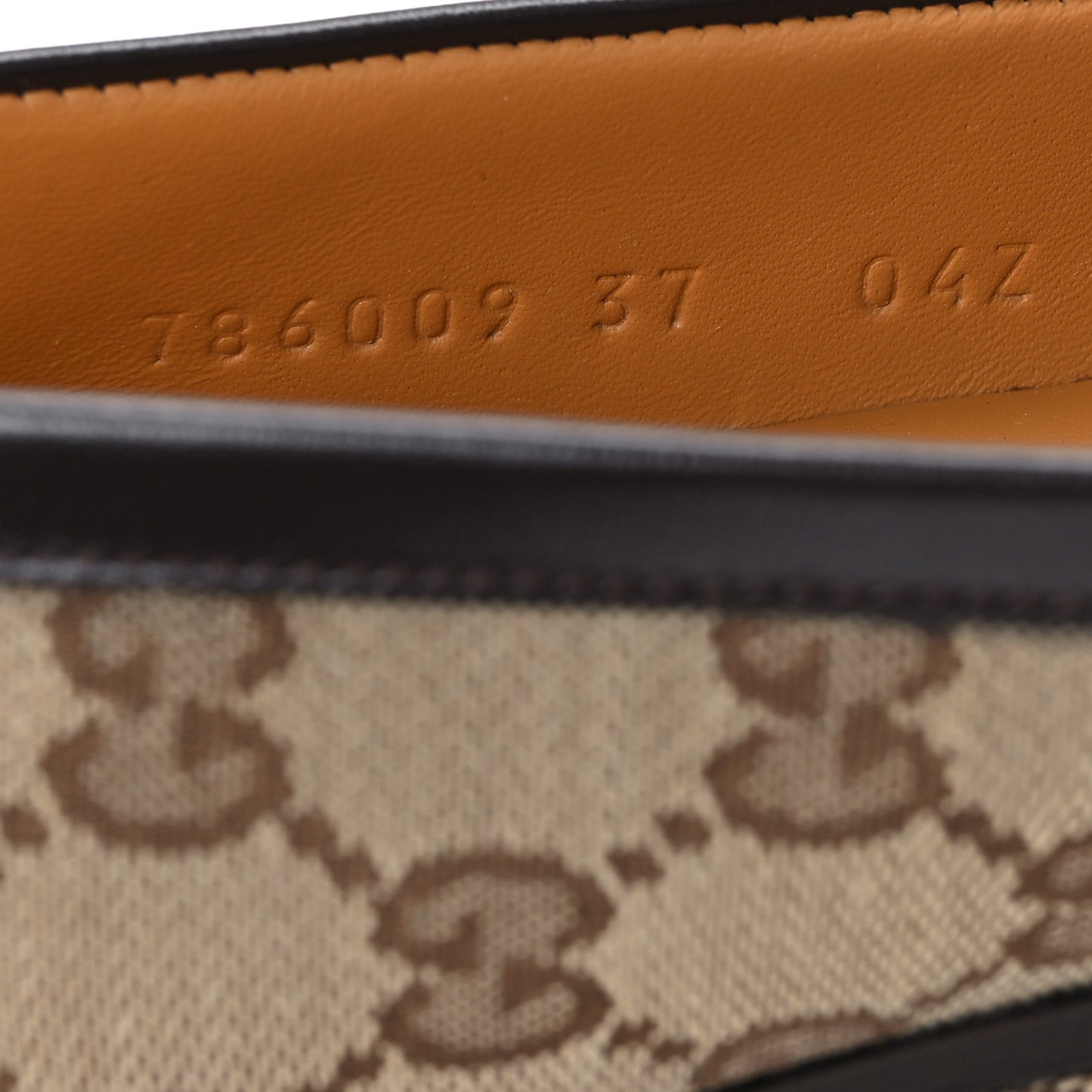 Canvas GG Monogram Horsebit Calfskin Womens Horsebit Platform Loafers 37 Beige Ebony