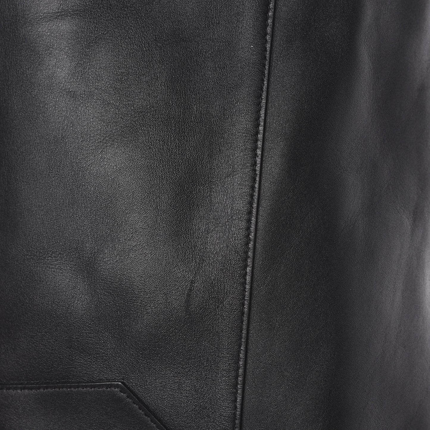 Shiny Smooth Calfskin Large Shopper Black